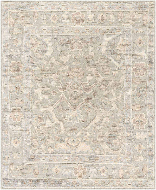 Surya Leros Handmade 2' X 3' Wool Rug From India - Timeless Elegance, Low Pile, Easy To Maintain For Any Room Pewter Wool Lrs2301-23
