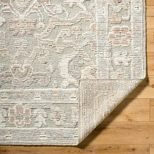 Leros LRS-2301 9' x 12' Handmade Rug LRS2301-912  Ash, Light Silver, Pearl, Sterling Grey Surya