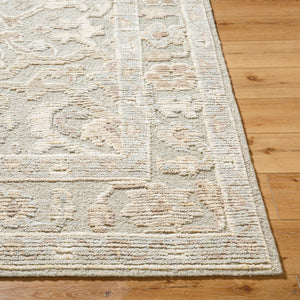 Leros LRS-2301 9' x 12' Handmade Rug LRS2301-912  Ash, Light Silver, Pearl, Sterling Grey Surya