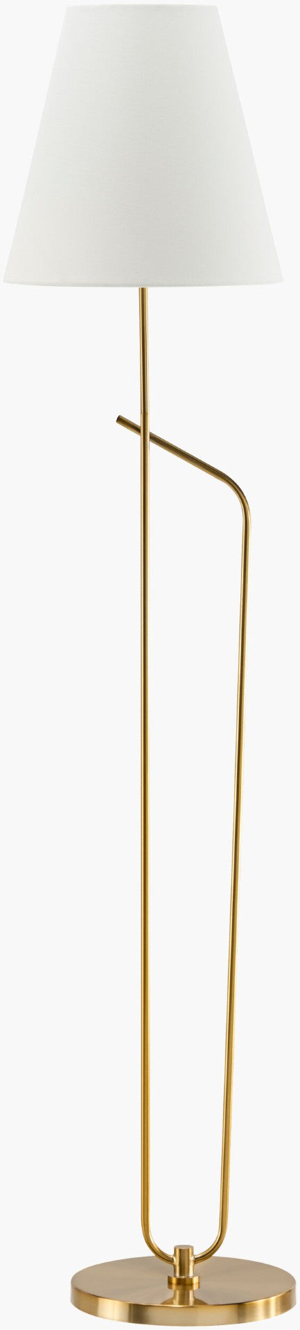Livabliss Loreto Wrought Iron Floor Lamp with Linen Shade for Living Room or Bedroom LRT-001