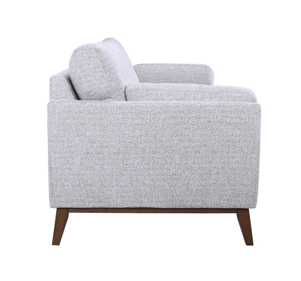 Porter Designs Porter Flanders Modern Upholstered Sofa In Soft Gray Chenille With Cozy Cushions & Elegant Legs Gray Fabric 01-216-01-5091