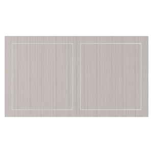 Bernhardt Bernhardt Stratum Dining Table With Mist Top & Polished Nickel Insets, Fossil Faux Stone Base, 82" 325224