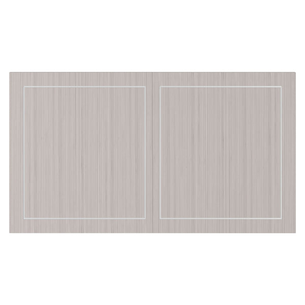 Bernhardt Bernhardt Stratum Dining Table With Mist Top & Polished Nickel Insets, Fossil Faux Stone Base, 82" 325224