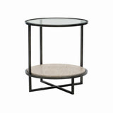 Bernhardt Harlow Metal Round Chairside Table 514122