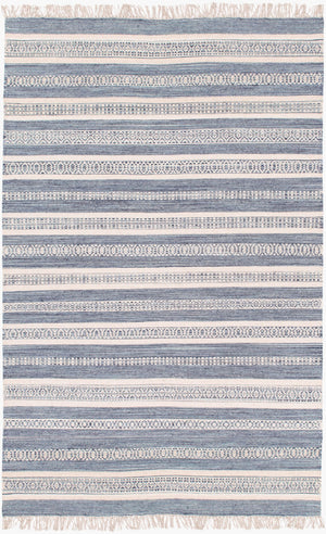 Surya Lawry 2' X 3' Handmade Wool Rug - Rustic Charm For Cozy Spaces, Durable & Easy Care, India Crafted Blue Wool Lry7001-46