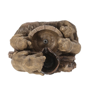 English Elm Christopher Knight Home® - DIMMOCK Handcrafted 22.75" Weather-Resistant Polyresin Fountain with Pump, Underwater Lights & Puppies 71785.00LBRN