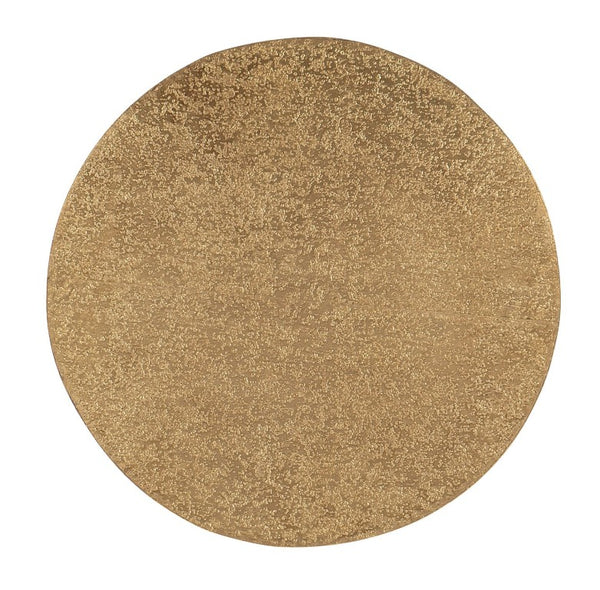 Hooker Furniture Melange Audra Round Accent Table With Mango Wood Top & Textured Brass-Foil Finish, Iron Base 628-50015-15