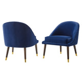 Steve Silver Avalon Velvet Accent Chair Navy AV850ACN