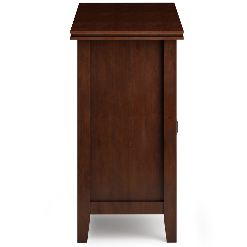 English Elm Artisan Tv Media Stand - Handcrafted Solid Wood In Russet Brown With Glass Doors & Antique Hardware B136P158405