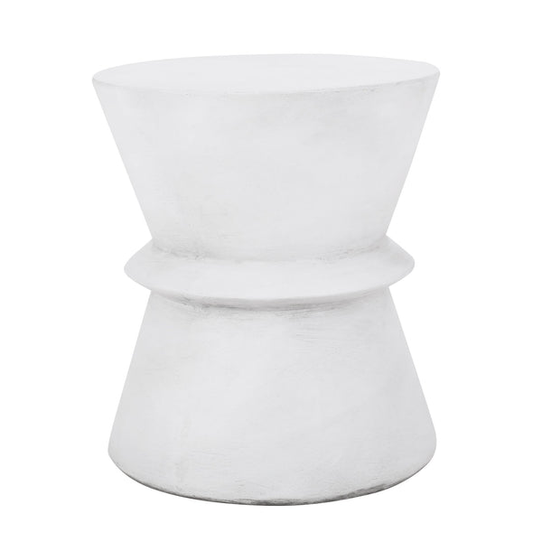English Elm Outdoor Sculptural Concrete Pedestal Side Table for Modern Patios and Balconies 73452.00