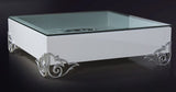 VIG Furniture LS538 Emma Modern White Coffee Table w/ Glass Top VGDVEMMACOFFEE