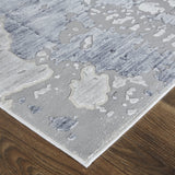 Feizy Rugs Laina Abstract Low Pile Rug - Modern Transitional Design For Living Rooms And Bedrooms, Easy Care Ivory,Blue Polyester,Polypropylene Lai39g8fblu000h18