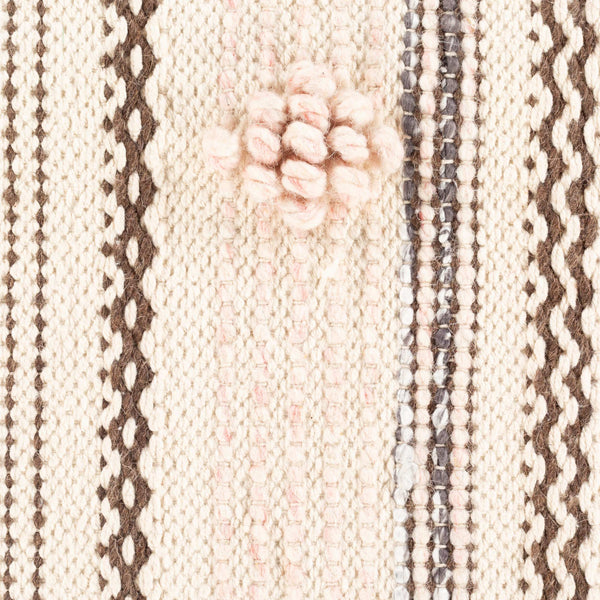 Surya Lovisa 14"L X 22"W Lumbar Pillow - Stylish Cotton-wool Blend, Easy Care Accent For Your Home Decor Beige Cotton,Wool,Polyester,Cotton Lsa001-2214p