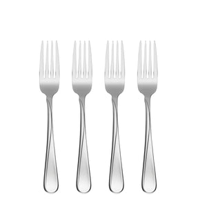 Lenox Oneida Flight Everyday Flatware Dinner Forks, Set of 4 Metallic, STAINLESS METAL 2865004B