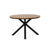 Christopher Knight Home® - Noble House - Soto Outdoor Acacia Wood Circular Dining Table, Teak and Black