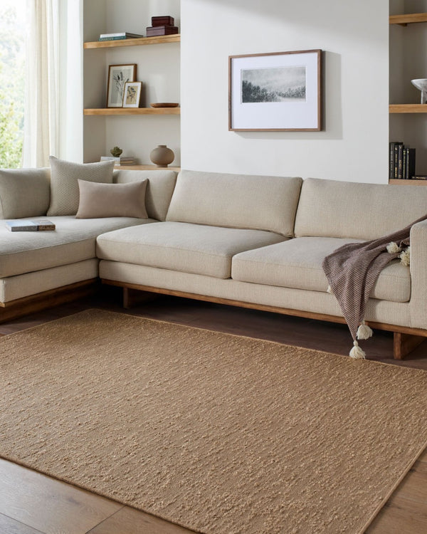 Livabliss Lush Handwoven Polyester Shag Accent Rug for Entryway Bath or Small Living Spaces Sandstone' 9' x 12' LSH2300-912