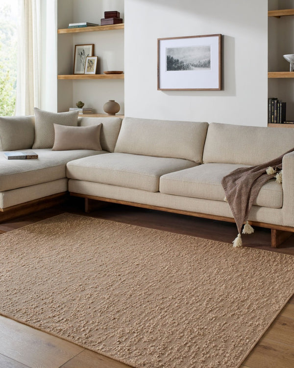 Livabliss Lush Handwoven Polyester Shag Accent Rug for Entryways Bedside and Bathroom Spaces Beige, Sandsto 8' x 10' LSH2302-810