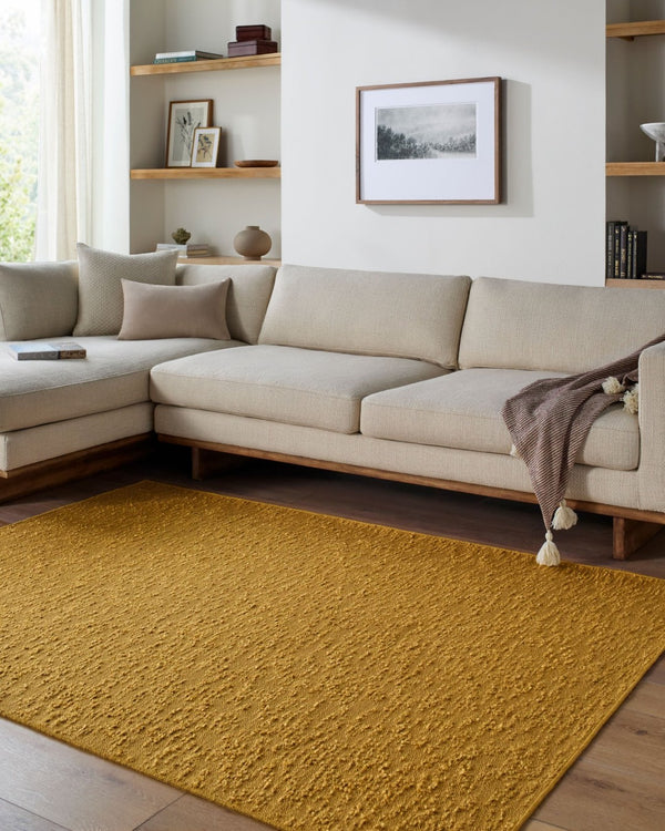 Livabliss Lush Hand Woven Polyester Flat Weave Accent Rug for Entryway Bath or Bedside Goldenrod' 9' x 12' LSH2303-912