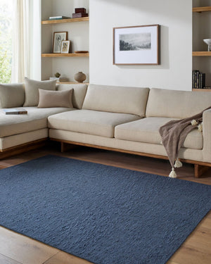 Livabliss Lush Handwoven Polyester Shag Accent Rug Soft Low Profile for Entryway or Bath Indigo, Midnigh 9' x 12' LSH2304-912
