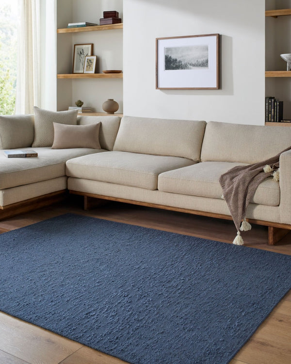 Livabliss Lush Handwoven Polyester Shag Accent Rug Soft Low Profile for Entryway or Bath Indigo, Midnigh 9' x 12' LSH2304-912