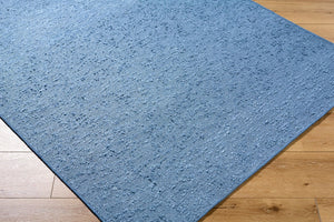 Livabliss Lush Handwoven Polyester Shag Rug Soft Entryway Bathroom Accent with Flat Weave Texture Slate Blue 6' x 9' LSH2305-69
