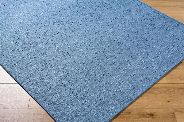 Livabliss Lush Handwoven Polyester Shag Rug Soft Entryway Bathroom Accent with Flat Weave Texture Slate Blue 6' x 9' LSH2305-69