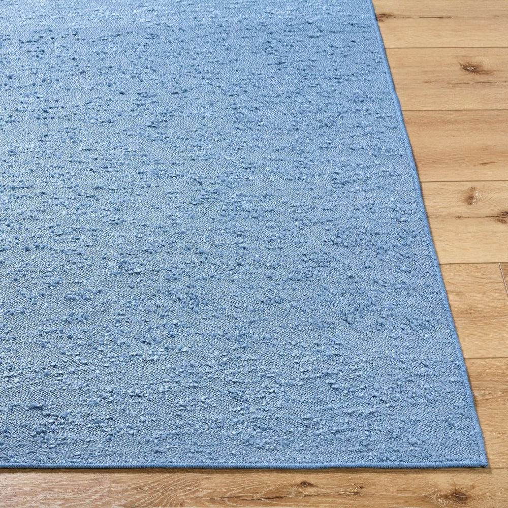 Livabliss Lush Handwoven Polyester Shag Rug Soft Entryway Bathroom Accent with Flat Weave Texture Slate Blue 6' x 9' LSH2305-69
