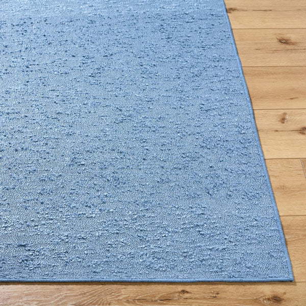Livabliss Lush Handwoven Polyester Shag Rug Soft Entryway Bathroom Accent with Flat Weave Texture Slate Blue 6' x 9' LSH2305-69