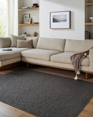 Livabliss Lush Hand-woven Polyester Shag Accent Rug Soft Low Profile for Entryways and Baths Charcoal 27" x 45" LSH2306-2745