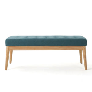 English Elm Ottoman Tufted Upholstered Bench with Birch Frame Mid-century Style for Bedroom Entry 60407.00DTE