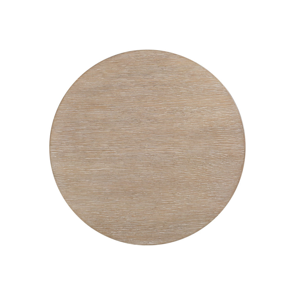 Bernhardt Bernhardt Loggia 14" Round Side Table — Sculptural Wood-Grain Resin Accent, Durable Compact Nightstand (24") 345119