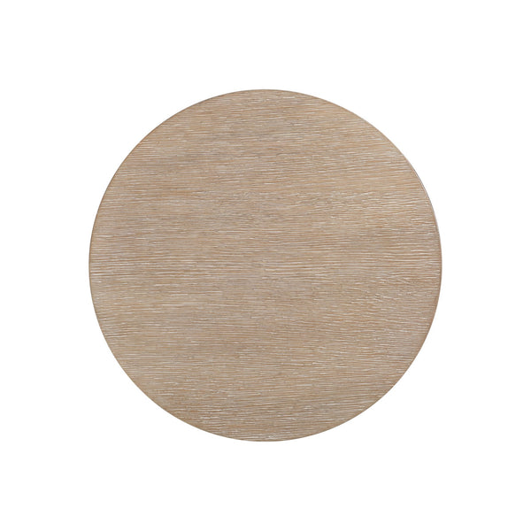 Bernhardt Bernhardt Loggia 14" Round Side Table — Sculptural Wood-Grain Resin Accent, Durable Compact Nightstand (24") 345119