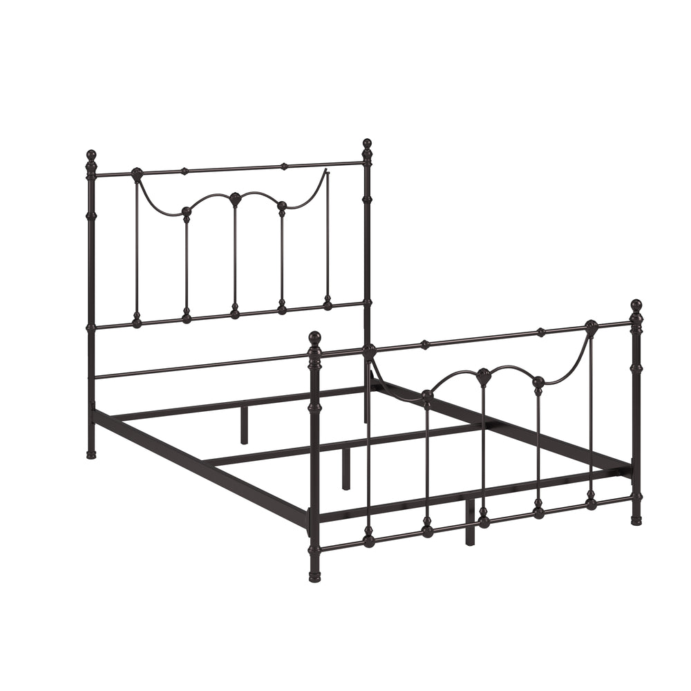 Homelegance By Top-Line Roshan Victorian Iron Metal Bed Black Metal