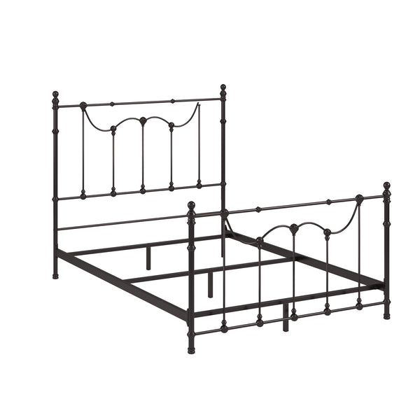 Homelegance By Top-Line Roshan Victorian Iron Metal Bed Black Metal