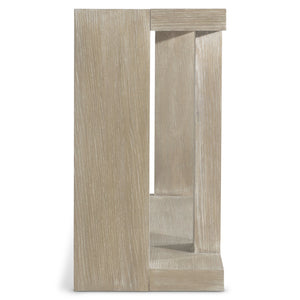 Bernhardt Bernhardt Darsa Console Table With Wire‑Brushed Oak Finish, Asymmetrical Sculptural Design, 72"W 507910