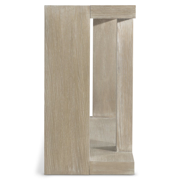 Bernhardt Bernhardt Darsa Console Table With Wire‑Brushed Oak Finish, Asymmetrical Sculptural Design, 72"W 507910