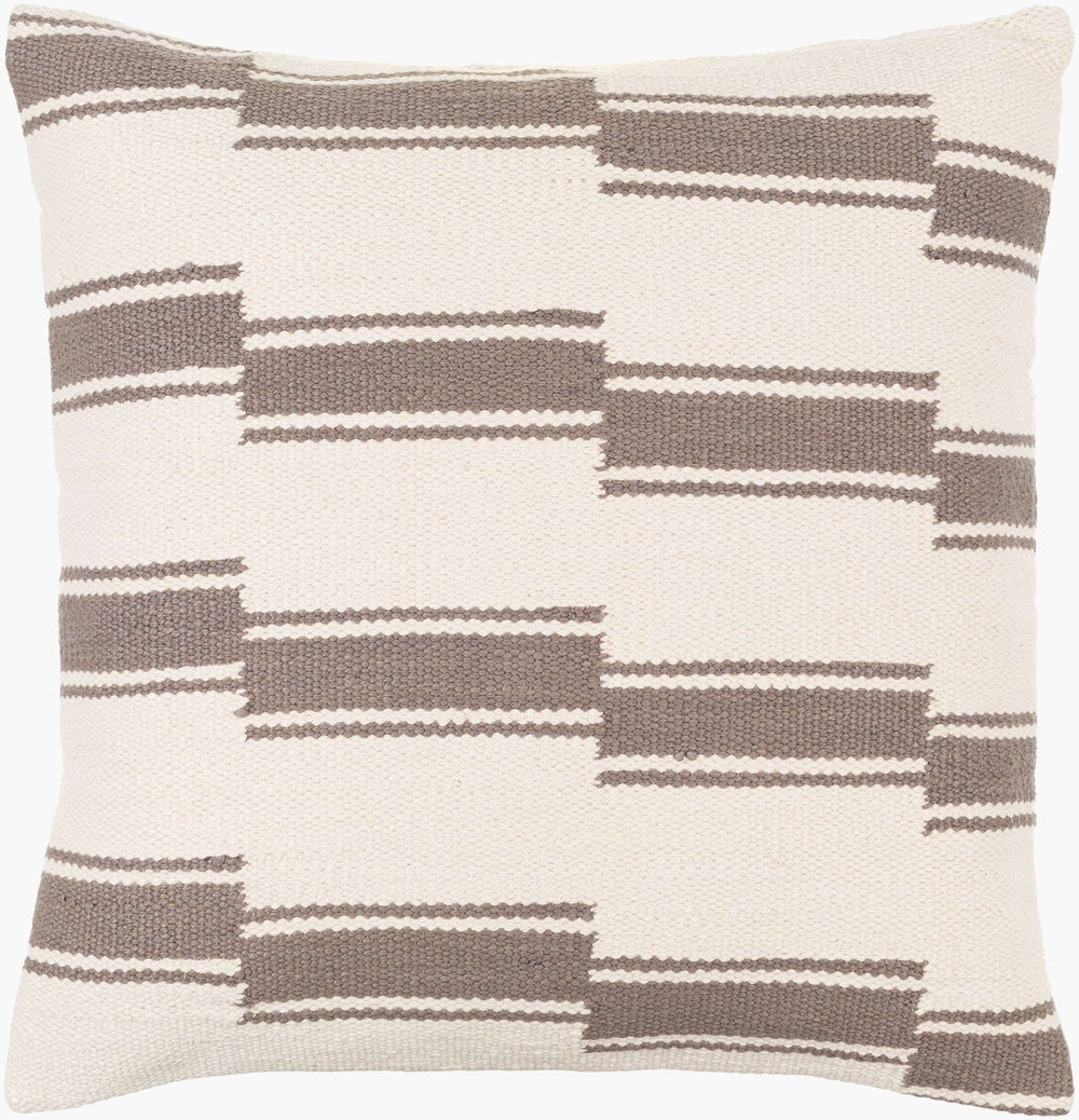 Surya Larsen 18"X18" Cottage-style Cotton Accent Pillow - Cozy, Unique Design For Any Home Decor! Ivory Cotton,Cotton Lsn001-2222d