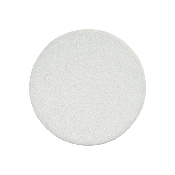 Bernhardt Bernhardt Solaria Ottoman With Rounded Upholstery & Chiseled Fossil Resin Base — Rustic Modern Accent Seat 310506