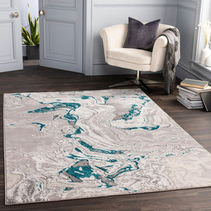 Livabliss Lustro Machine Woven Polypropylene Rug with High Low Pile Texture for Living Rooms Medium Gray, Cr 3'11" x 5'7" LSR2304-31157