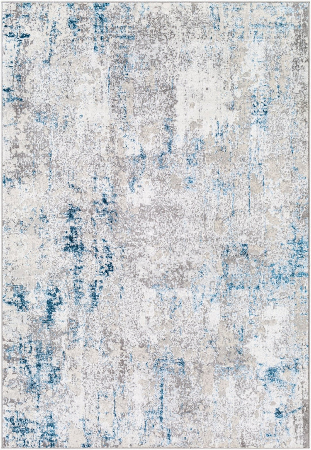 Livabliss Lustro Geometric Machine Woven Area Rug Modern Minimalist Style for Living Bedroom Dark Blue, Ligh 5'3" x 7' LSR2315-527