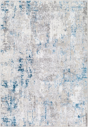 Livabliss Lustro Geometric Machine Woven Area Rug Modern Minimalist Style for Living Bedroom Dark Blue, Ligh 5'3" x 7' LSR2315-527