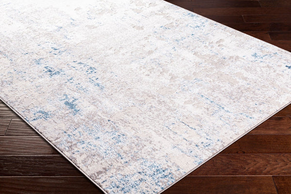 Livabliss Lustro Geometric Machine Woven Area Rug Modern Minimalist Style for Living Bedroom Dark Blue, Ligh 5'3" x 7' LSR2315-527