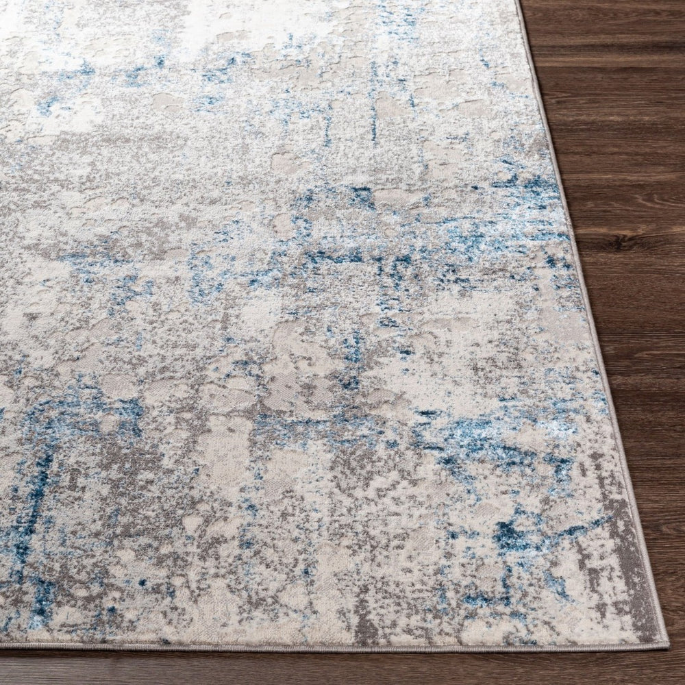 Livabliss Lustro Geometric Machine Woven Area Rug Modern Minimalist Style for Living Bedroom Dark Blue, Ligh 5'3" x 7' LSR2315-527