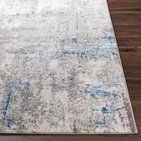Livabliss Lustro Geometric Machine Woven Area Rug Modern Minimalist Style for Living Bedroom Dark Blue, Ligh 5'3" x 7' LSR2315-527