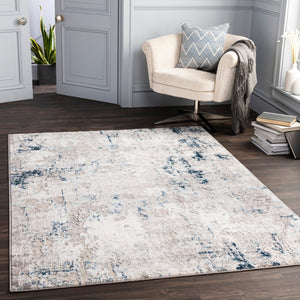 Livabliss Lustro Geometric Machine Woven Area Rug Modern Minimalist Style for Living Bedroom Dark Blue, Ligh 5'3" x 7' LSR2315-527