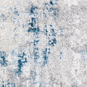 Livabliss Lustro Geometric Machine Woven Area Rug Modern Minimalist Style for Living Bedroom Dark Blue, Ligh 5'3" x 7' LSR2315-527