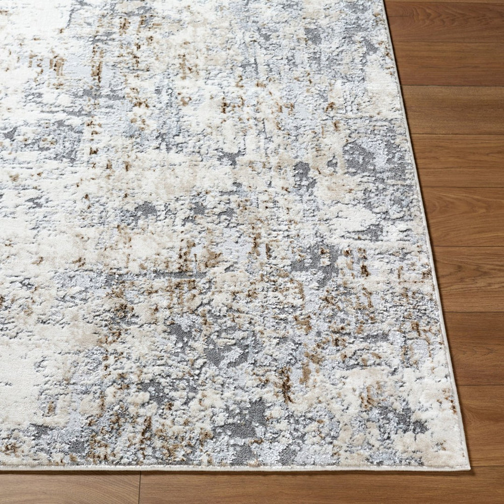 Livabliss Lustro Geometric Mid-century Machine Woven Polypropylene Area Rug for Living Rooms Light Gray, Lig 5'3" x 7' LSR2330-527