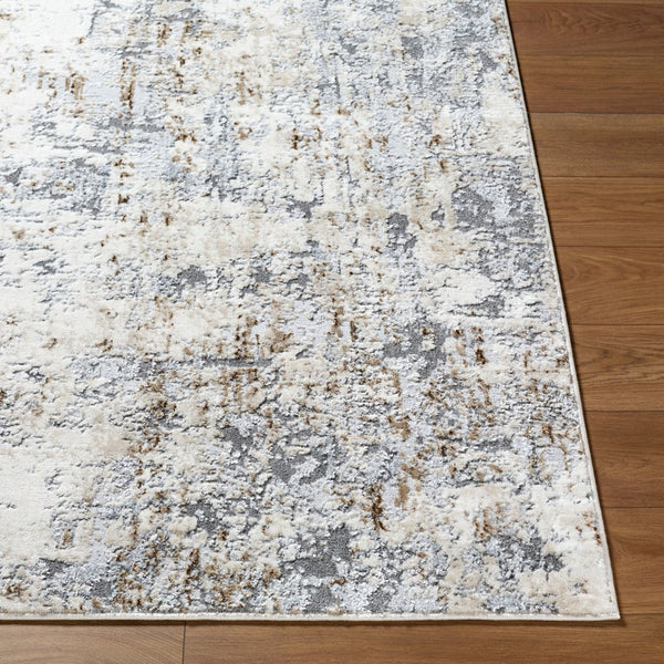 Livabliss Lustro Geometric Mid-century Machine Woven Polypropylene Area Rug for Living Rooms Light Gray, Lig 5'3" x 7' LSR2330-527