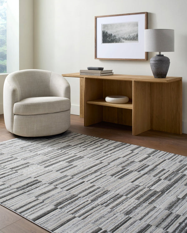 Livabliss Lustro Geometric Mid-century Modern Area Rug Polypropylene Blend for Living Room Ivory, Light Be 7'10" x 10' LSR2331-71010