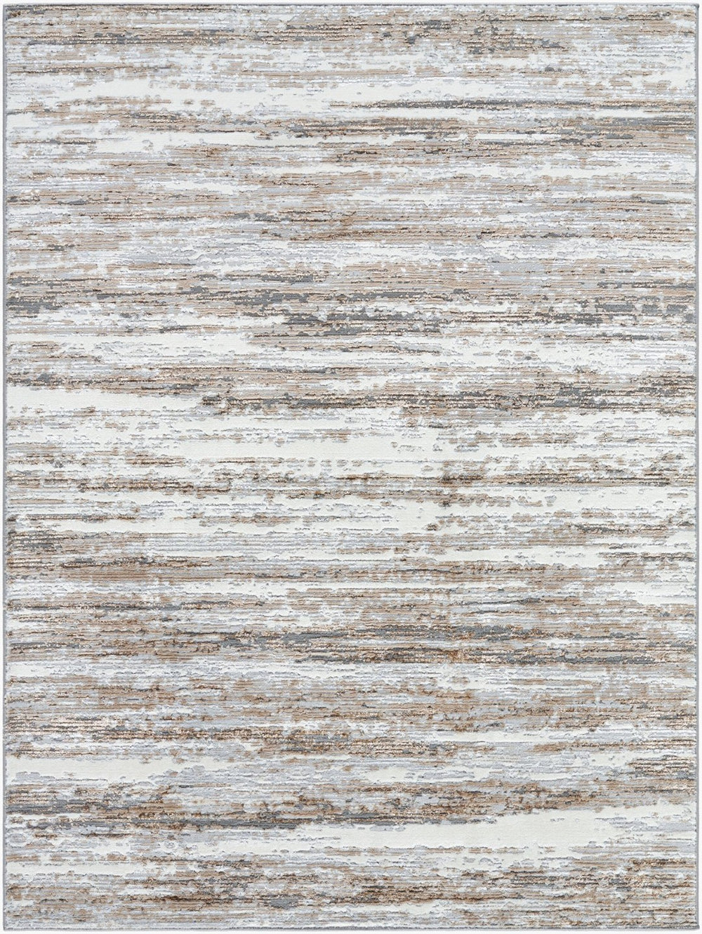 Livabliss Lustro Machine Woven Polypropylene Area Rug Mid Century Modern Living Room Light Gray, Gra 5'3" x 7' LSR2332-527